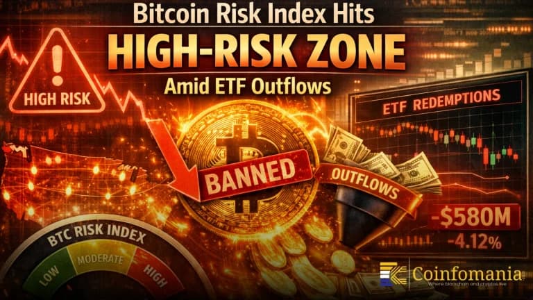 Bitcoin Risk Index Hits High-Risk Zone Amid ETF Outflows