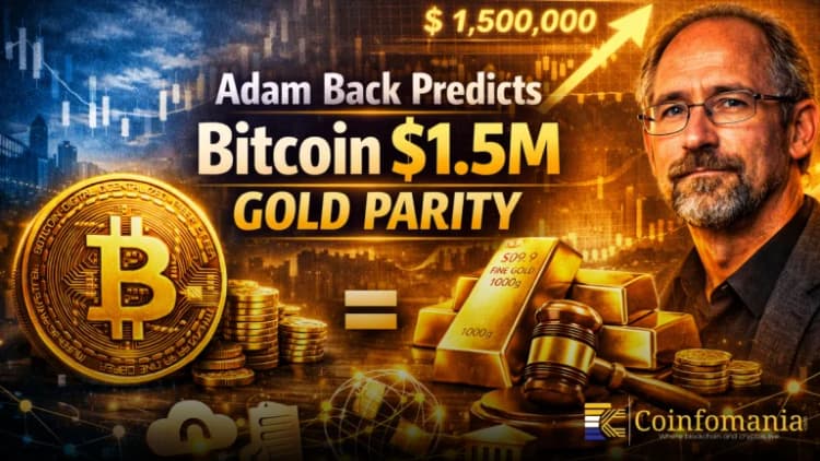 อดัม แบ็ค คาดการณ์ Bitcoin จะเทียบเท่าทองคำที่ 1.5 ล้านดอลลาร์