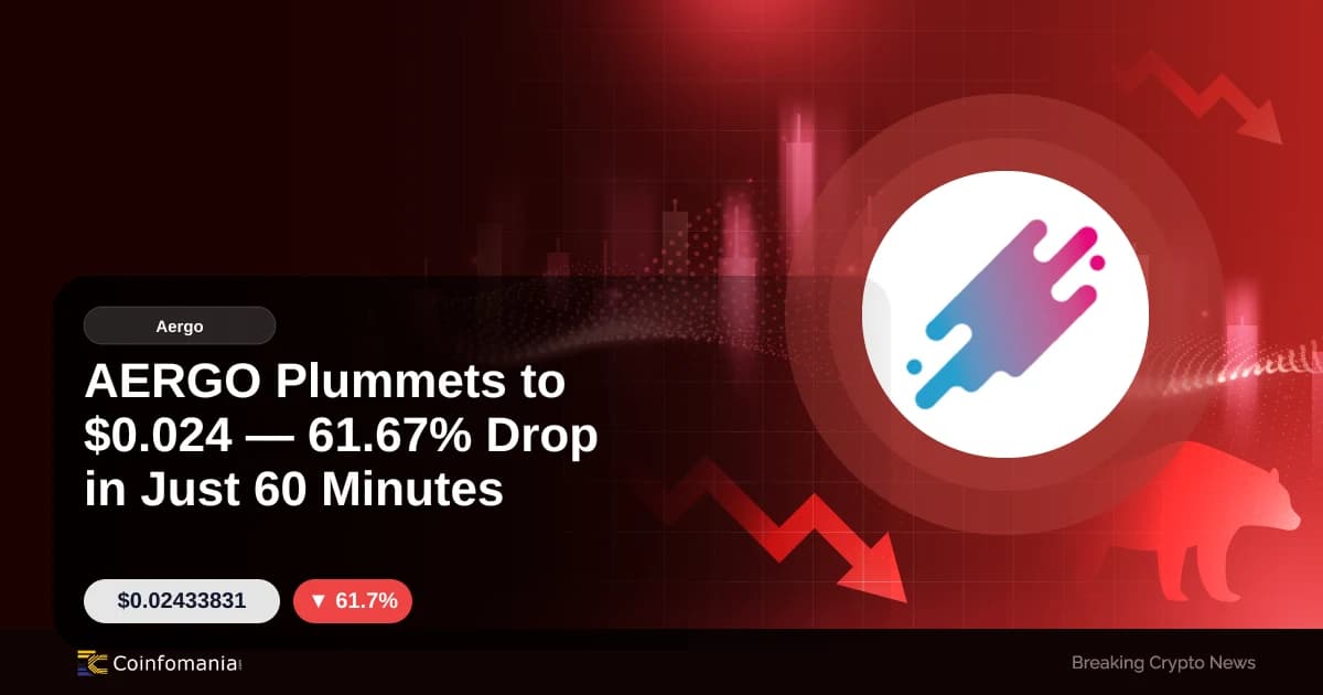 AERGO Plummets to $0.024 — 61.67% Drop in Just 60 Minutes