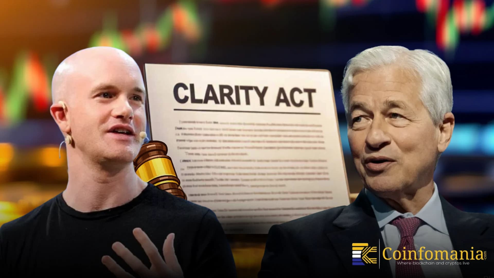 Coinbase CEO Armstrong Fires Back at Dimon Over CLARITY Act