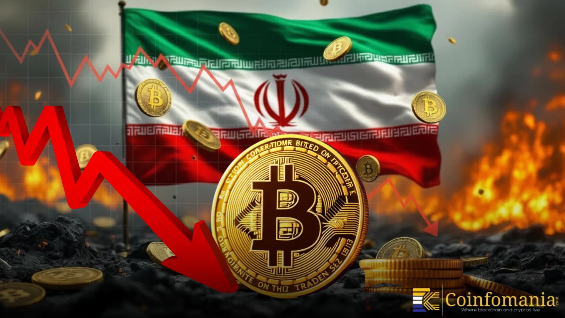 انخفاض معدل تجزئة البيتكوين في إيران بنسبة 77% وسط الصراع المستمر