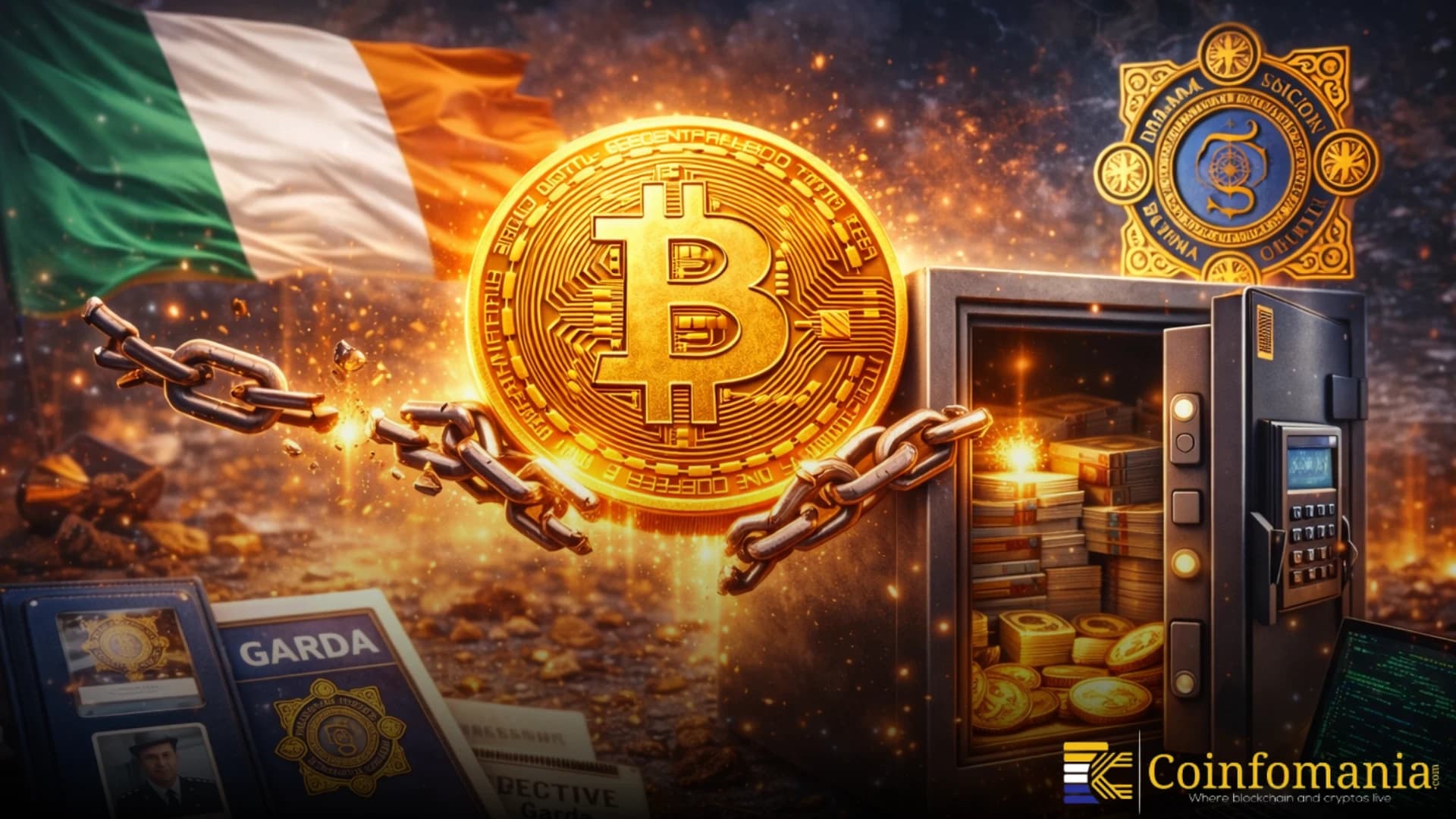 مكتب الإيرلندي يكسر محفظة بيتكوين ويستولي على 378 مليون دولار من الأصول الرقمية