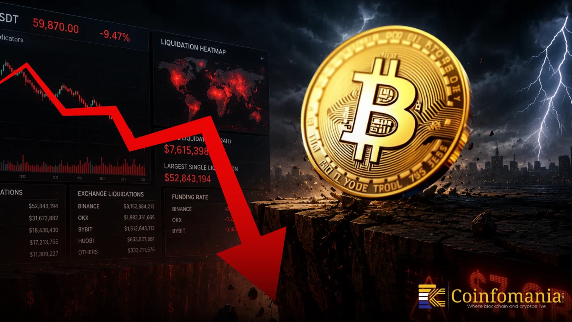 Is Bitcoin Sitting On The Edge Of A $7.6B Liquidation Disaster?