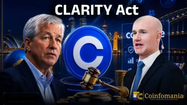 Jamie Dimon Takes Aim at Coinbase as CLARITY Act Advances