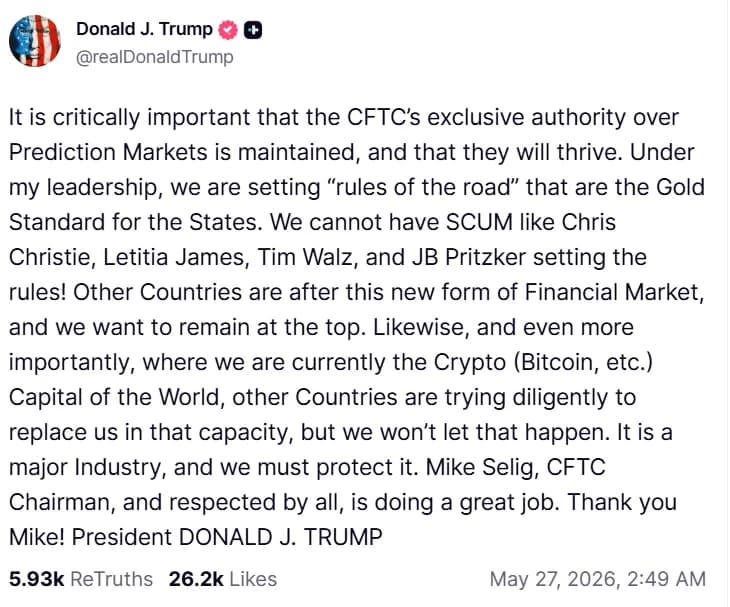 Source: TruthSocial