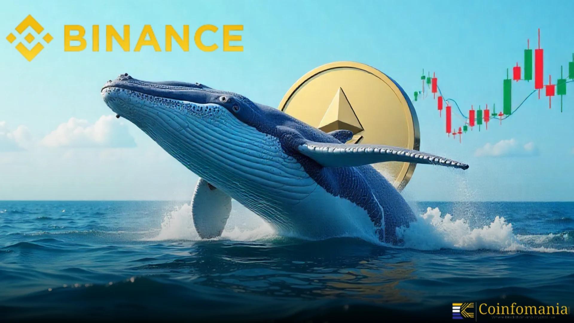 Whale Moves 15,200 ETH Worth $70M From Binance in 2 Hours
