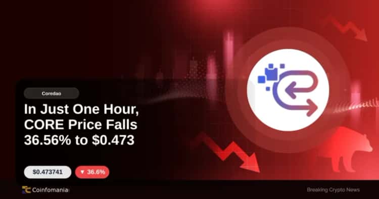 In Just One Hour, CORE Price Falls 36.56% to $0.473