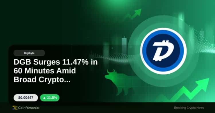 DGB Surges 11.47% in 60 Minutes Amid Broad Crypto Volatility