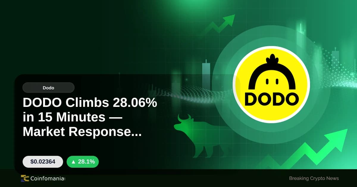 DODO steigt in 15 Minuten um 28,06% Marktreaktion voraus