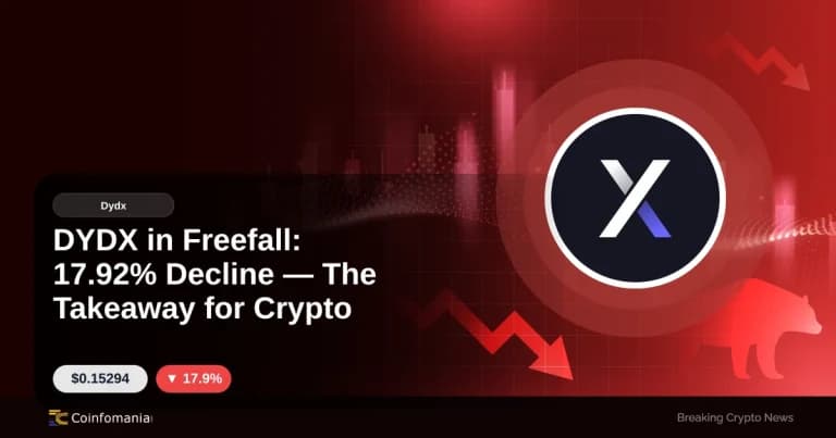 DYDX en chute libre: baisse de 17,92% Le cadeau pour Crypto