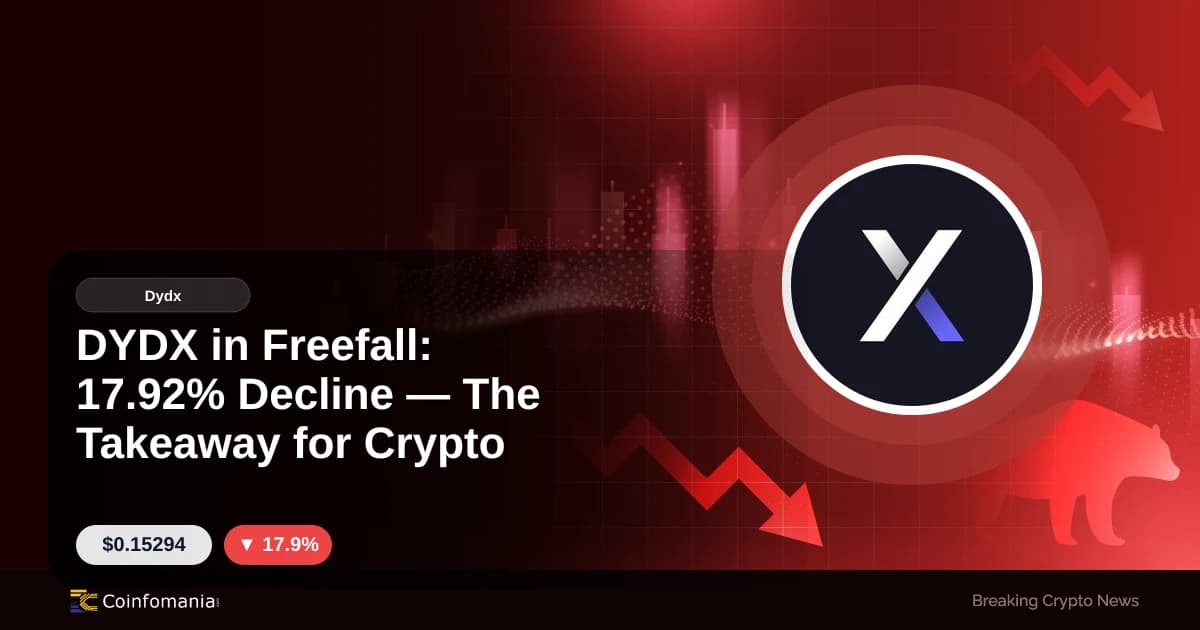 DYDX en chute libre: baisse de 17,92% Le cadeau pour Crypto