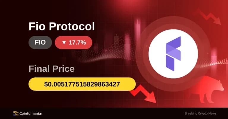 FIO تتراجع إلى 0.005178 دولار — هبوط بنسبة 17.66% يصدم المتداولين