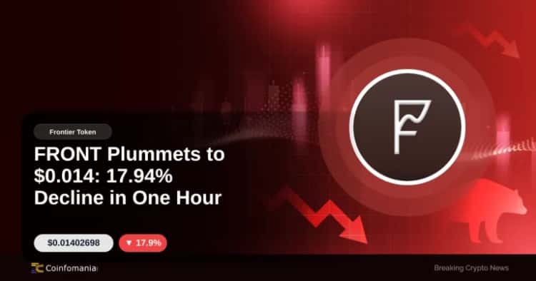FRONT Plummets to $0.014: 17.94% Decline in One Hour