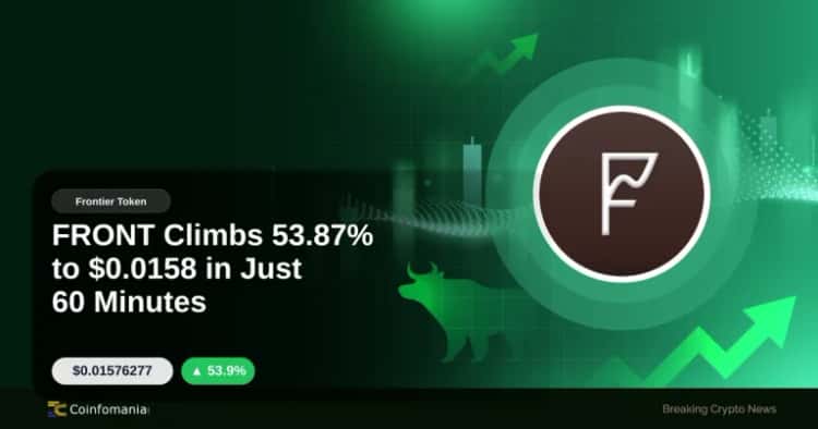 FRONT Climbs 53.87% to $0.0158 in Just 60 Minutes