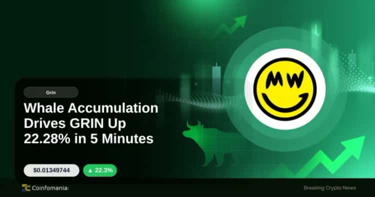 Whale Accumulation Drives GRIN Up 22.28% in 5 Minutes