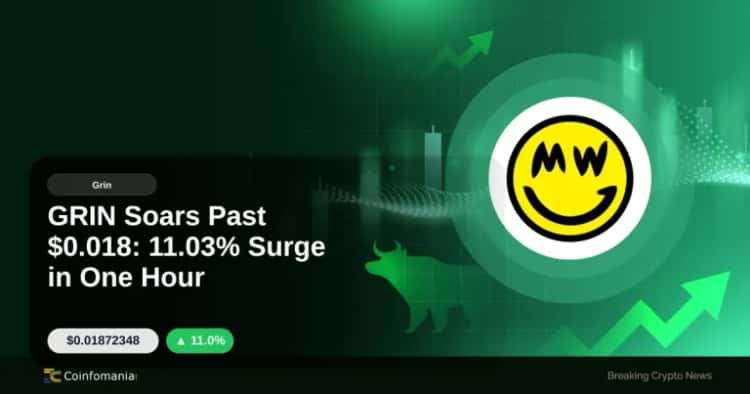 GRIN Soars Past $0.018: 11.03% Surge in One Hour