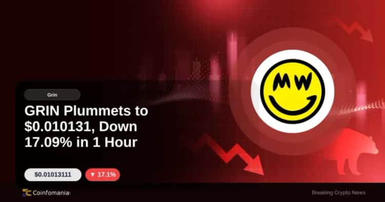 GRIN Plummets to $0.010131, Down 17.09% in 1 Hour