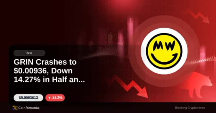 GRIN Crashes to $0.00936, Down 14.27% in Half an Hour