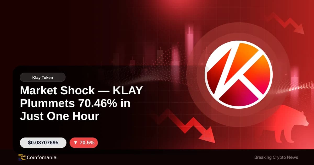 Choc sur le marché — KLAY chute de 70,46 % en seulement une heure