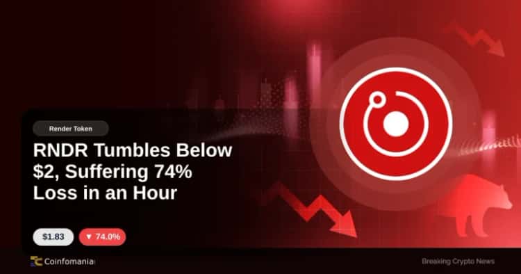 RNDR Tumbles Below $2, Suffering 74% Loss in an Hour