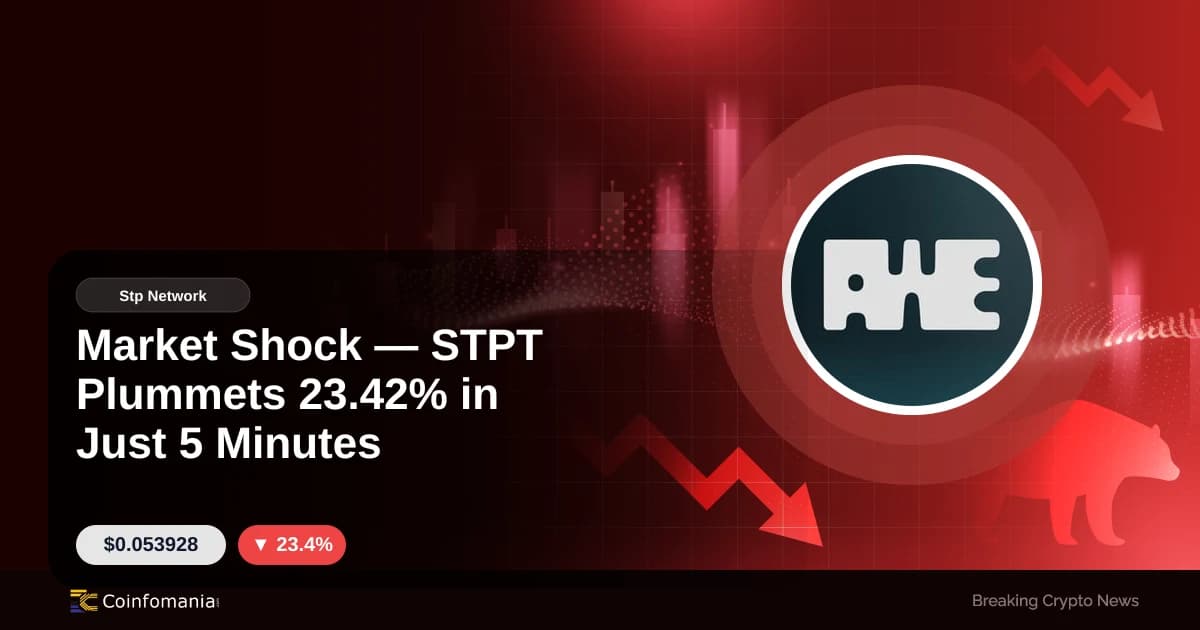 Choc du marché — STPT chute de 23,42 % en seulement 5 minutes