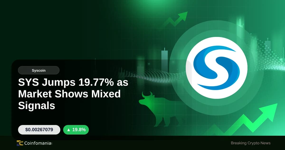 SYS Jumps 19.77% as Market Shows Mixed Signals