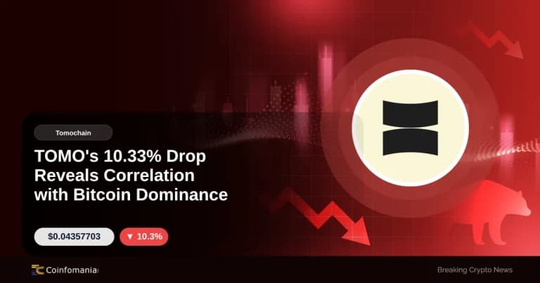 TOMOās 10.33% Drop Reveals Correlation with Bitcoin Dominance