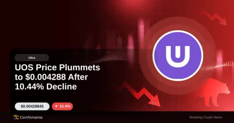 UOS Price Plummets to $0.004288 After 10.44% Decline