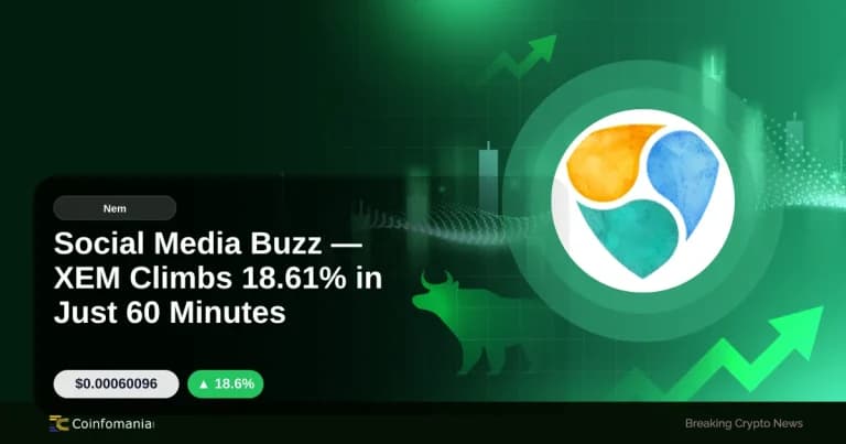 Social Media Buzz — XEM Climbs 18.61% in Just 60 Minutes